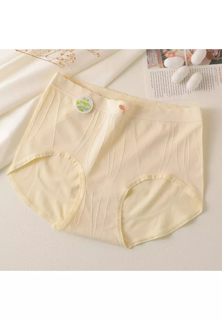 Cheap Mulberry Silk Antibacterial Women's Underwear Mid Waist