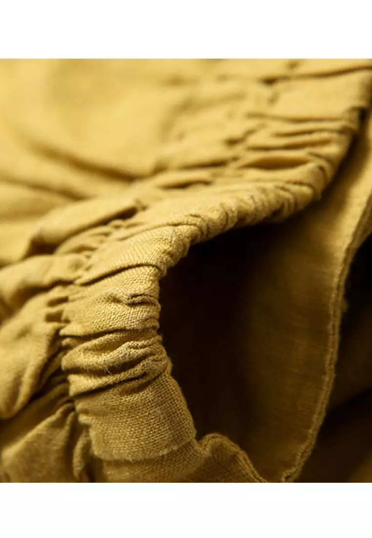 Pituitary Sensation Cotton-flax Wide-legged Pants RZ9032