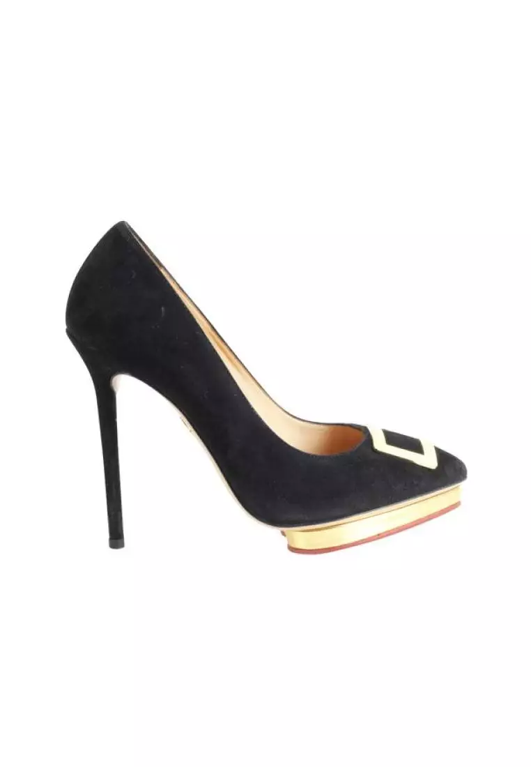 Charlotte olympia online suede platform pumps