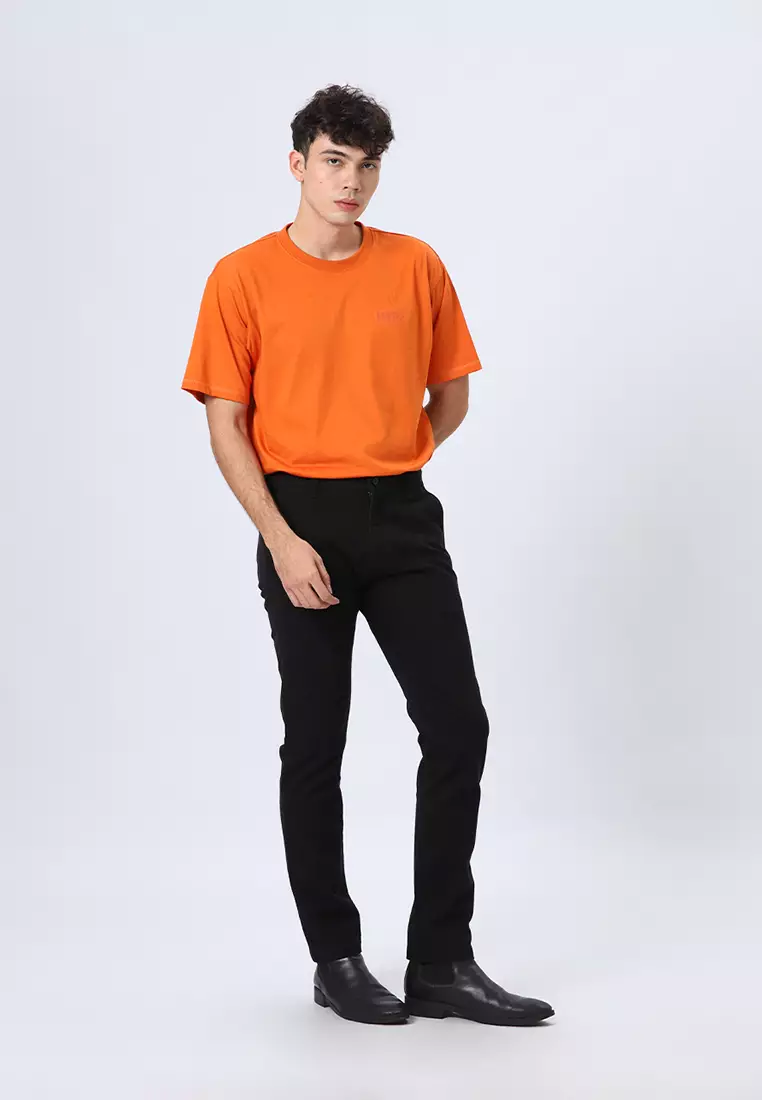 FERANDO CHINOS - JET BLACK Celana Panjang - Bottoms Man Slim Fit