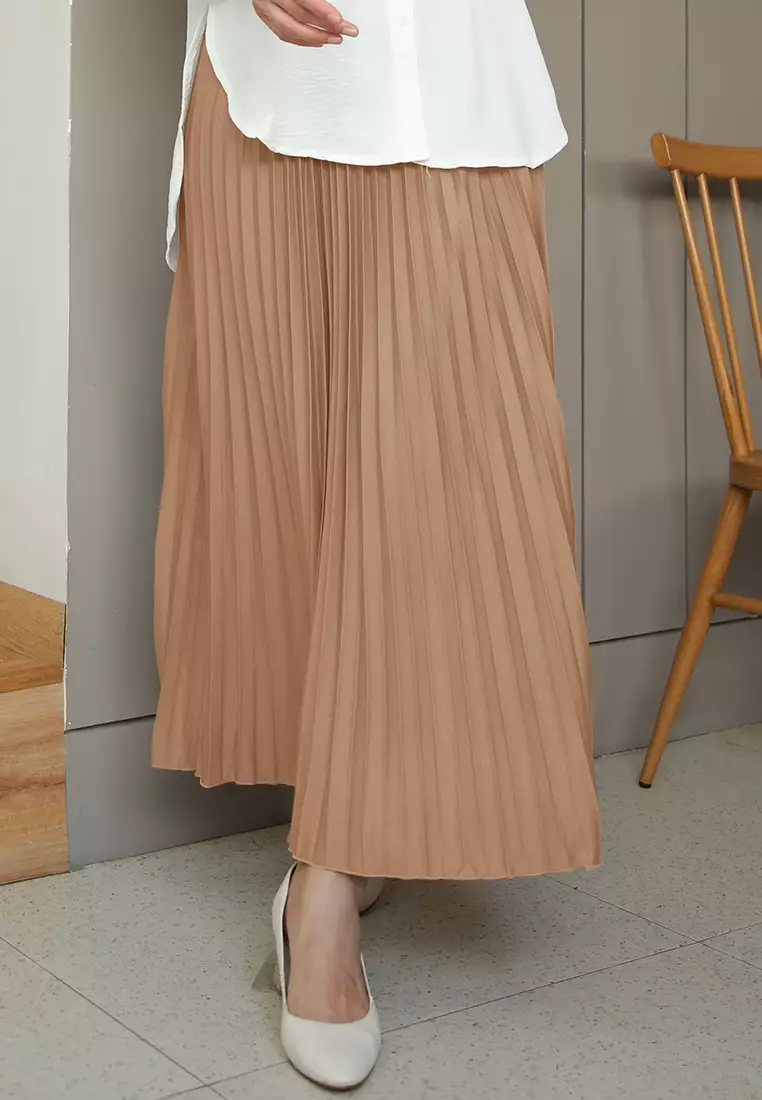 Cotton Bee - Rok Plisket Niana Aline Basic - Palm Sugar