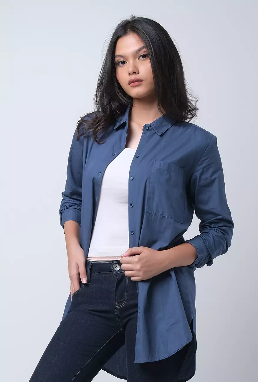 Logo Jeans Picnic Sleeveless Blouse Wanita main image 0