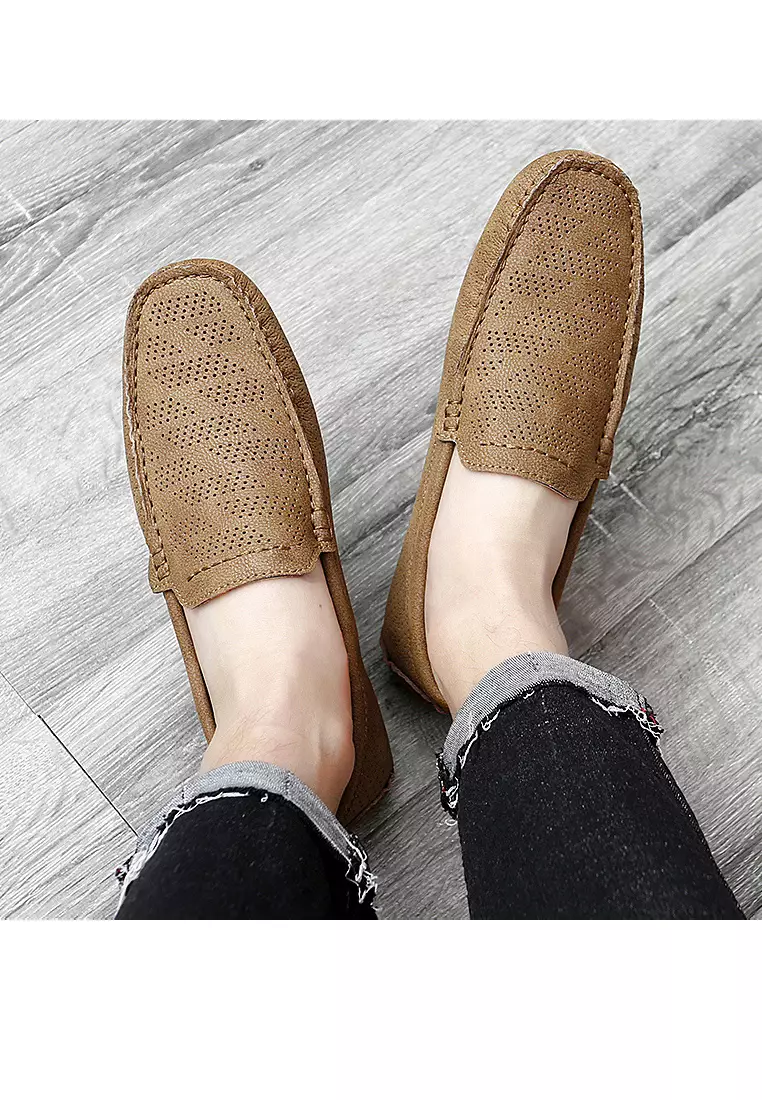 沖孔的真皮樂福鞋&帆船鞋YY3033