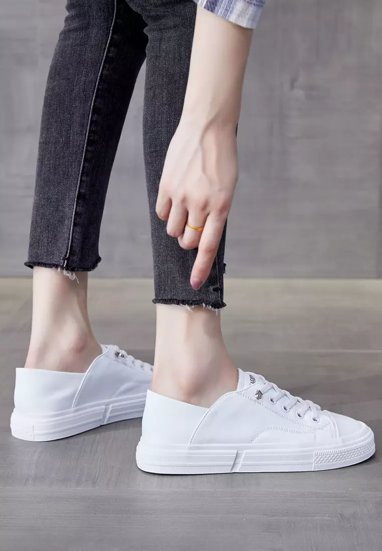 【FW25＊日本未入荷】Leather sneakers Kojima Genes Denim Sneakers Men's Laceless Front Zip Low Top