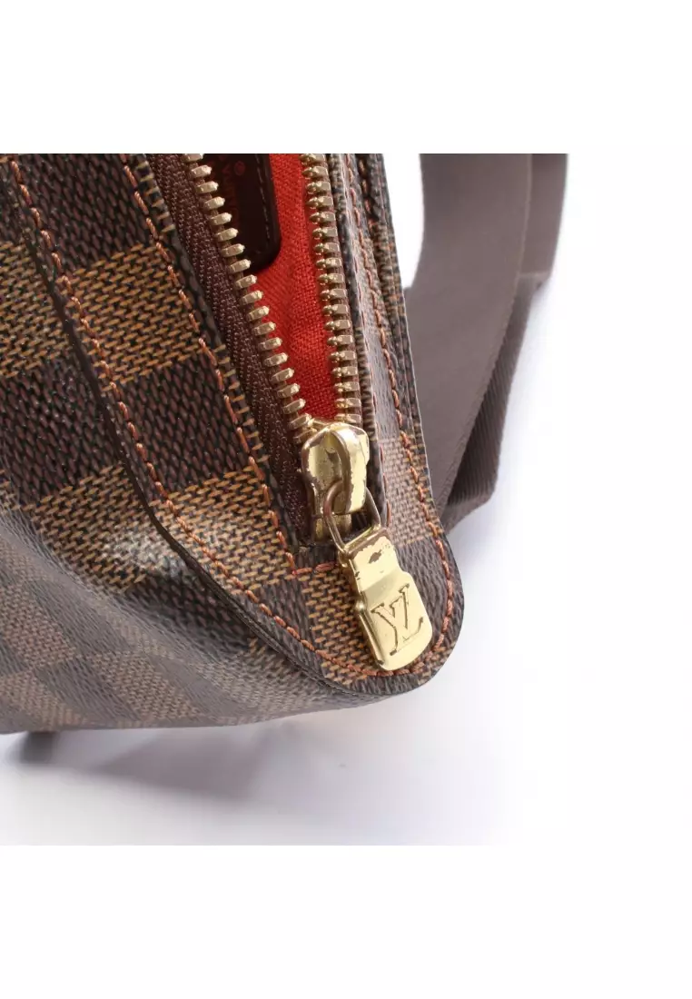 Pre-Loved Louis Vuitton Geronimos Damier  ebene body bag PVC Brown