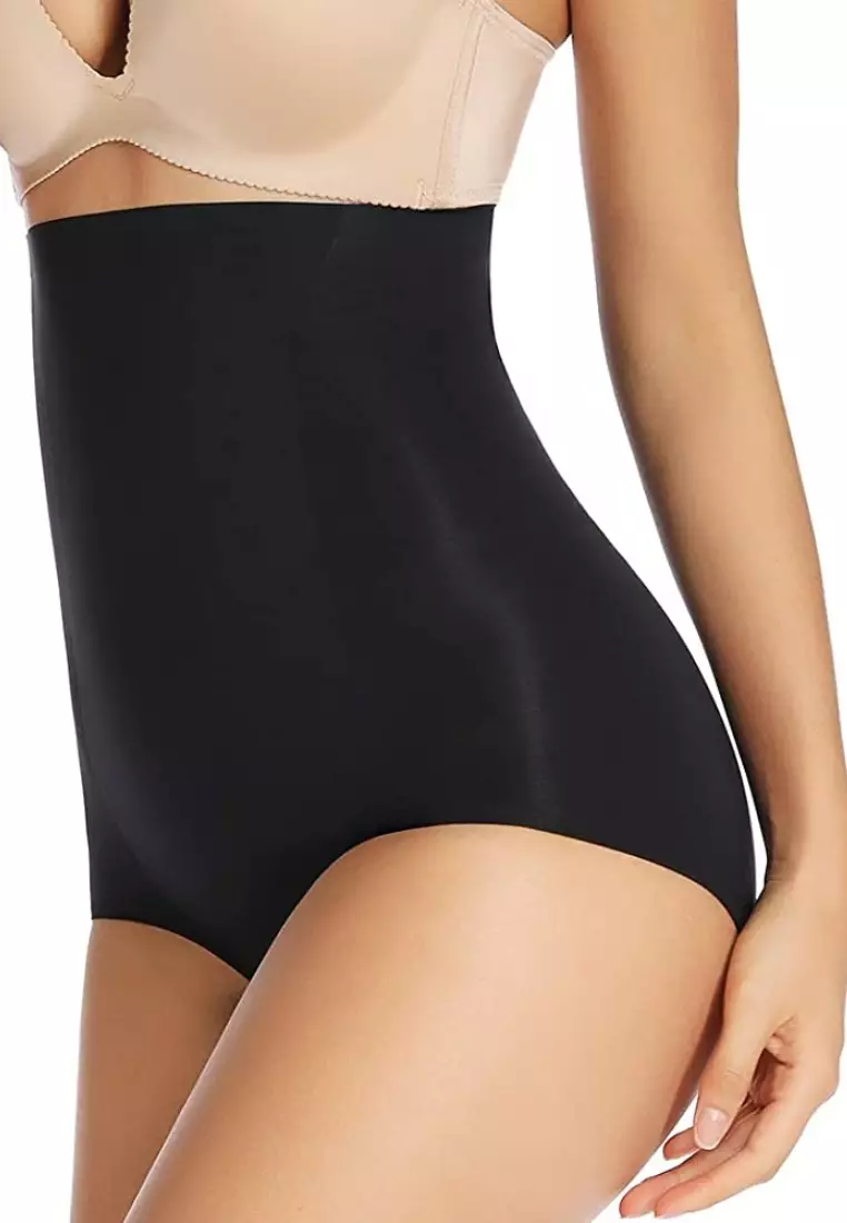 Daelyn High-Waisted Girdle Panties in Black Compression Shapewear