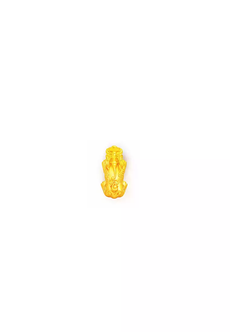 THE Mix Collection 999.9/24K Pure Gold Double Pixiu Agate Bracelet Set AGB-DPX0.30G