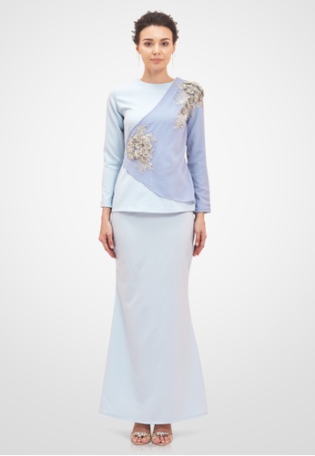 Farraly Karissa Kurung from FARRALY in Grey