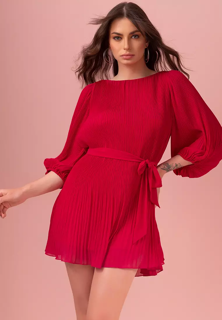 Pleated 2024 shift dress