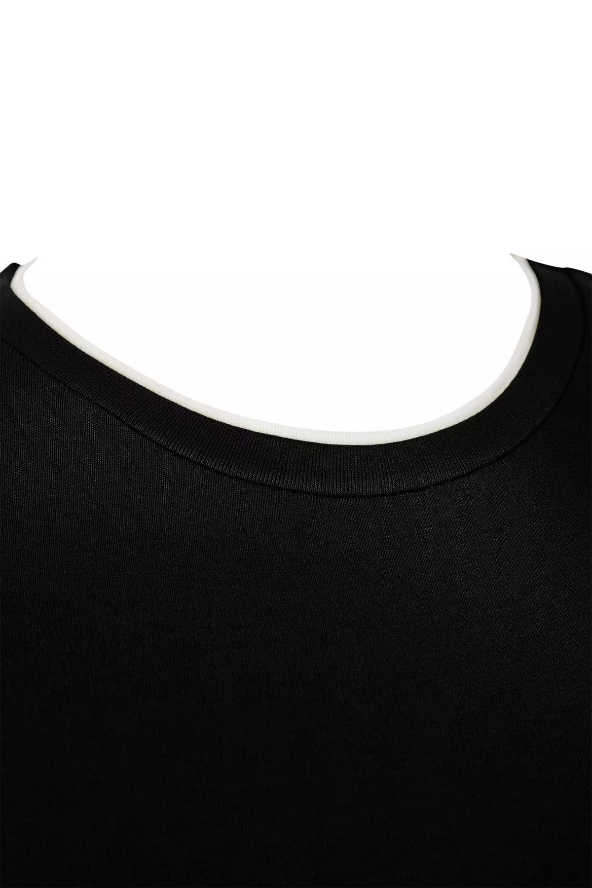 Wardrobe Essentials Black Collar Piped Detail Soft Keys Knitted Large Size Blouse Tbbss26Af00025