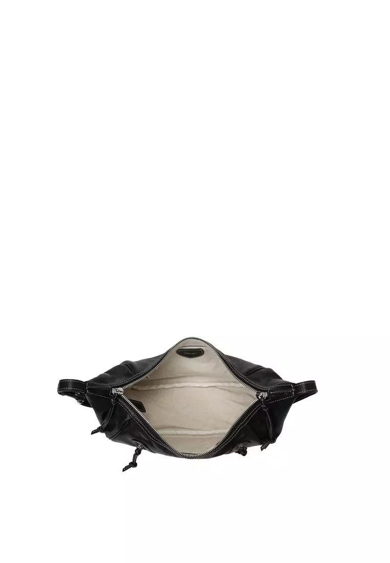 Ursula V11 2-Way Drape 小型單肩斜背袋 - 黑