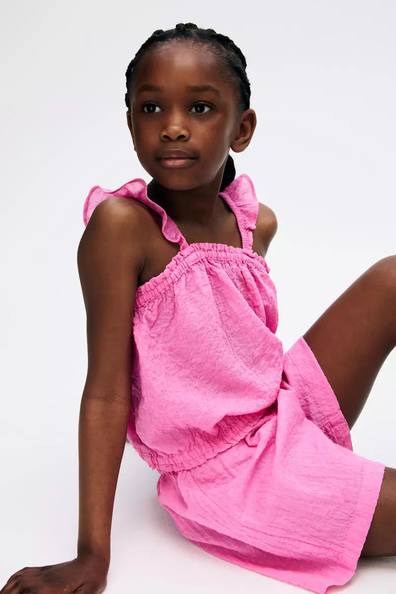 2-piece crinkled cotton set