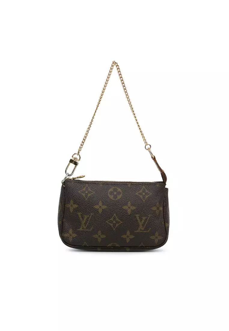 Buy Louis Vuitton Pre Loved Monogram Chain Strap Zip Pouch Online Zalora