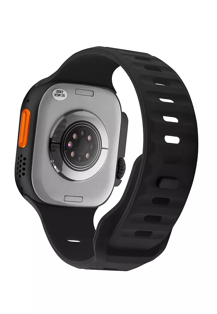 Lee Cooper Smartwatch - Jam Tangan Pintar Unisex - LC.SM.3.06 Black Silicone Strap