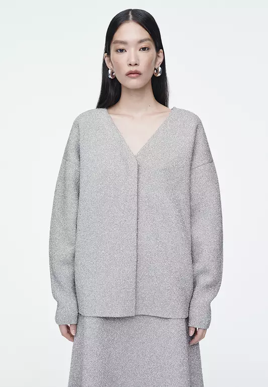Sparkly Merino Wool Cardigan