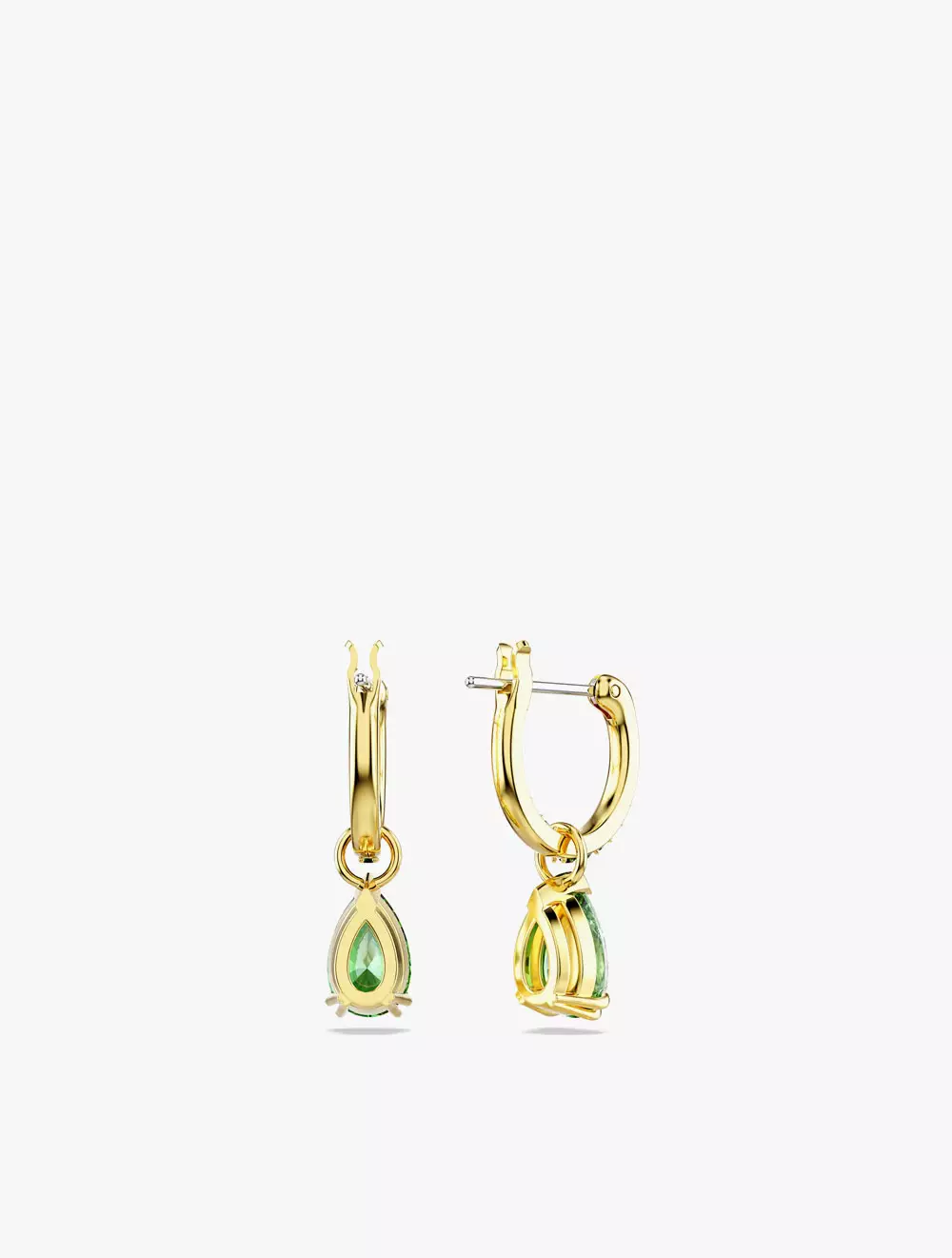 Attract Drop Earrings, Pear Cut, Green, Gold-Tone Plated - Green