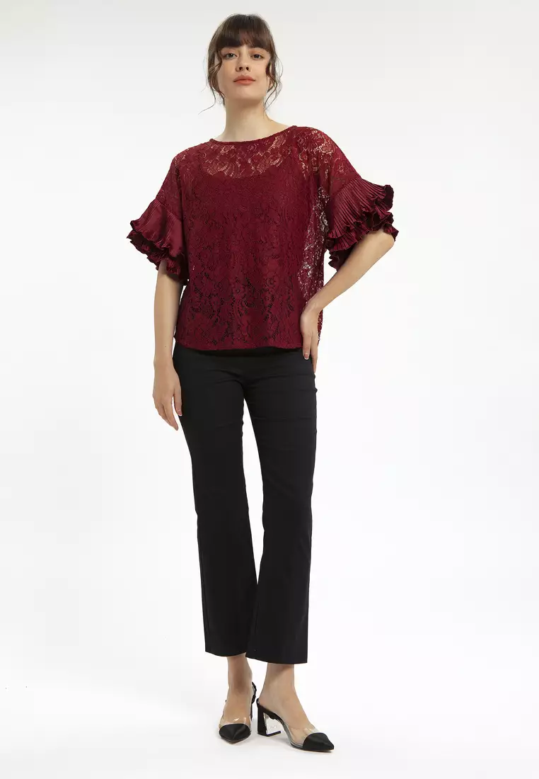 Minimal Dolorez Blouse Maroon