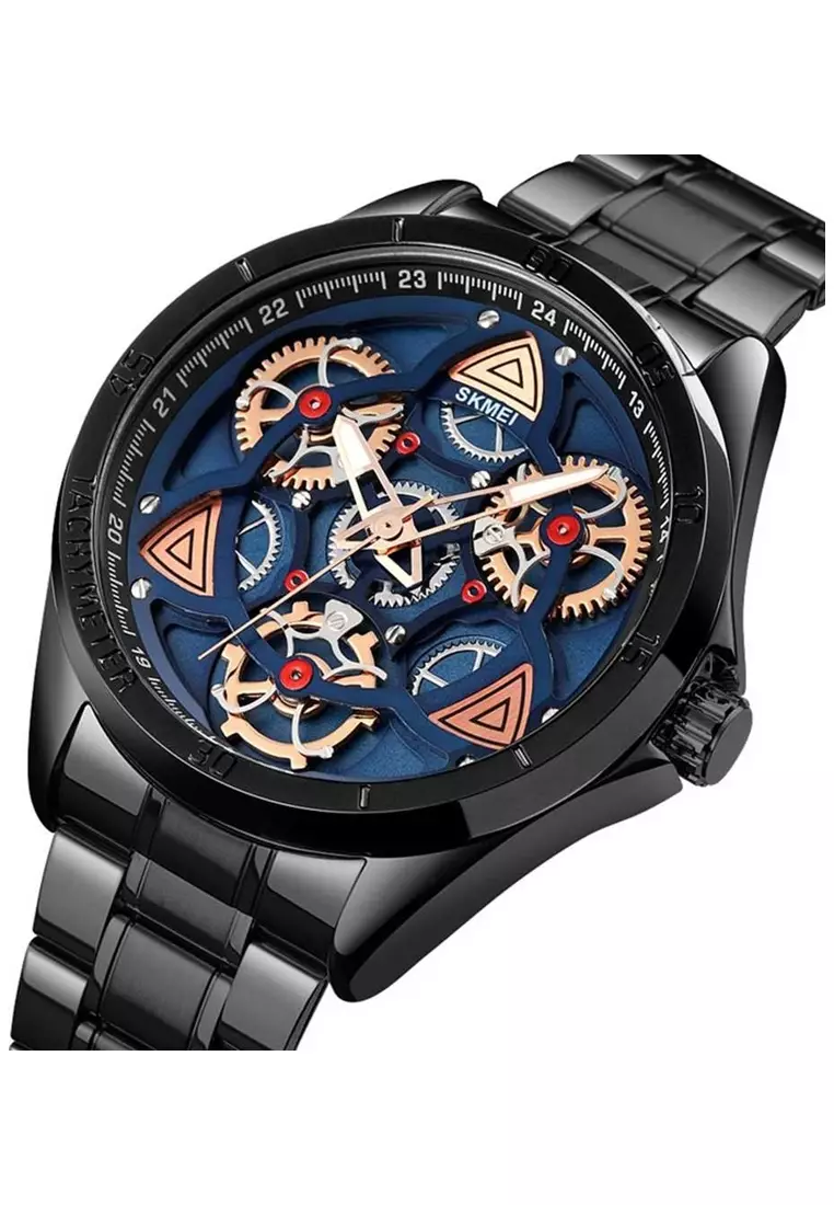Jam Tangan Analog Pria Waterproof Strap Tali Material Stainless Steel MB78 ORIGINAL