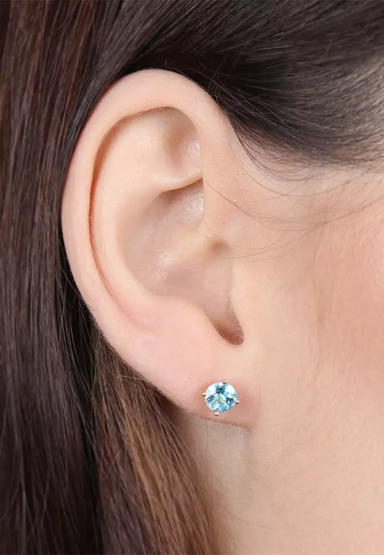 Gemstone Mini Studs 18k Gold