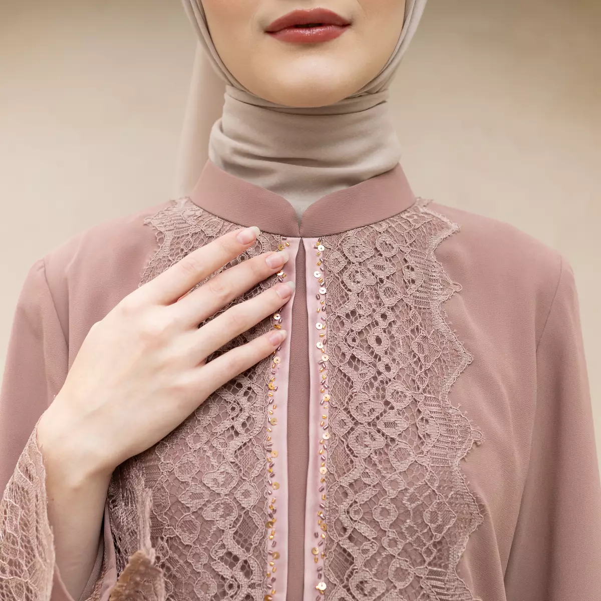 EPC Abaya Zafira - Moucha Mousse- Brocade Collection