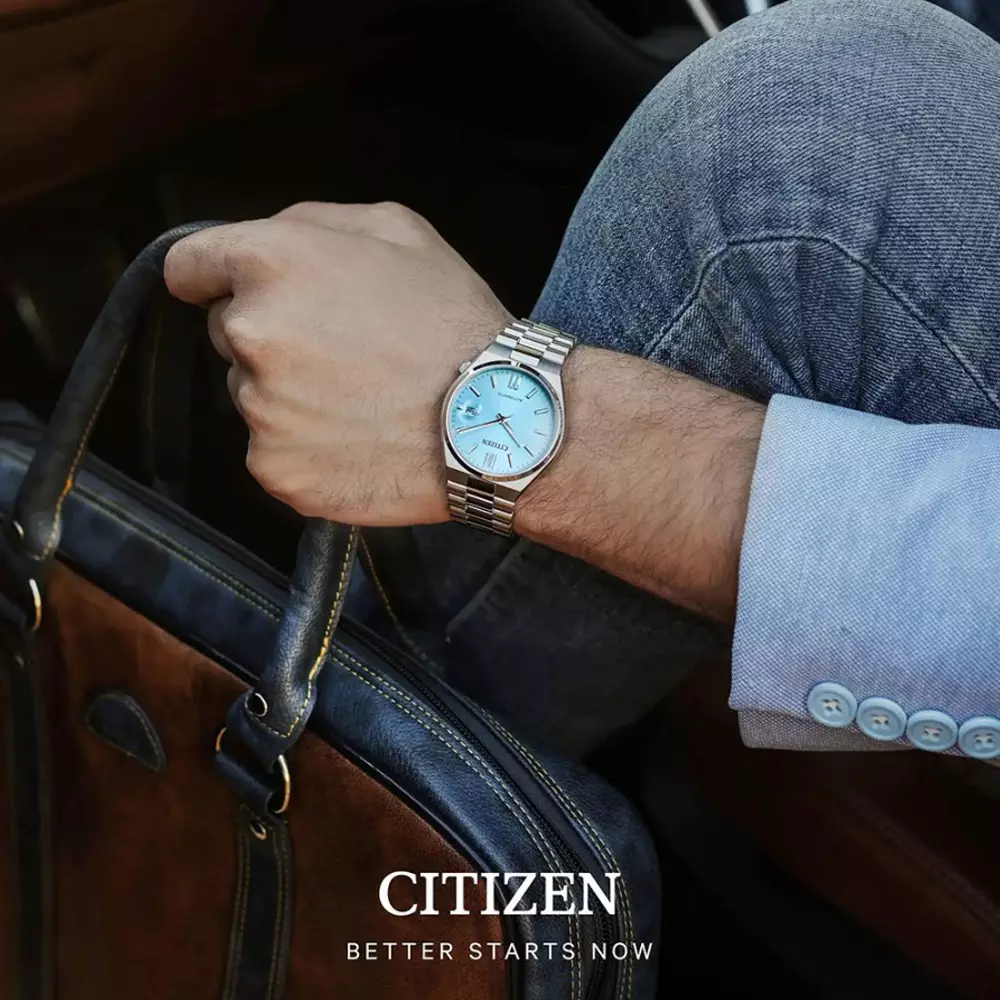 Citizen Mechanical NJ0151-88M Automatic Men Tsuyosa Ice Blue Dial Stainless Steel Strap