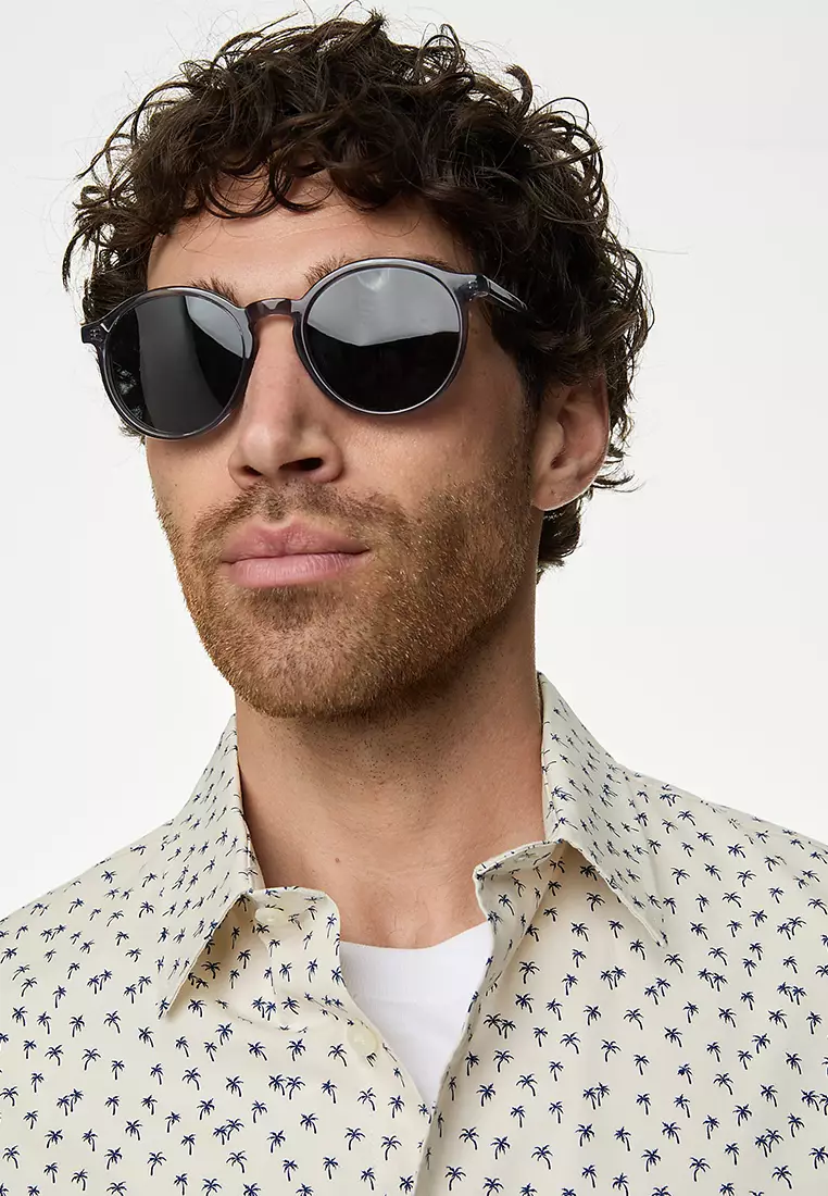 Easy Iron Pure Cotton Geometric Print Shirt