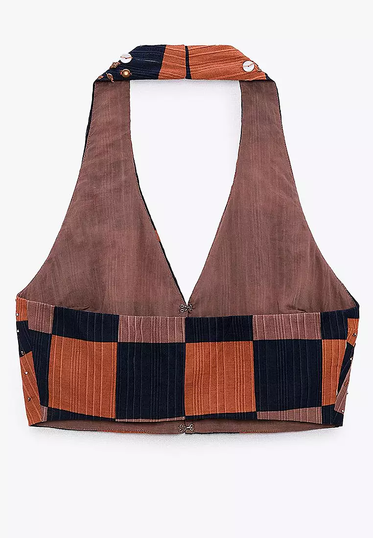 Halter Top with Ornaments Detail