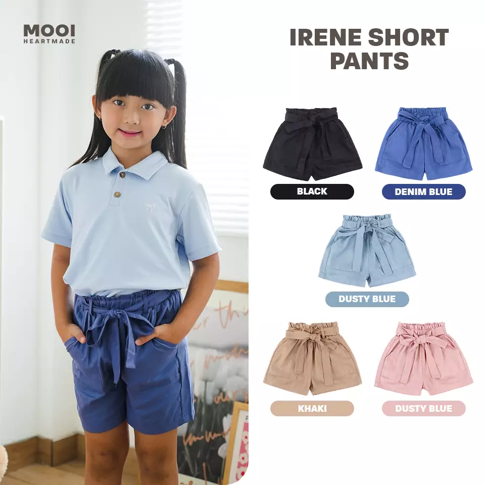 Mooi Celana Pendek Anak Perempuan Irene Short Pants - Dusty Blue