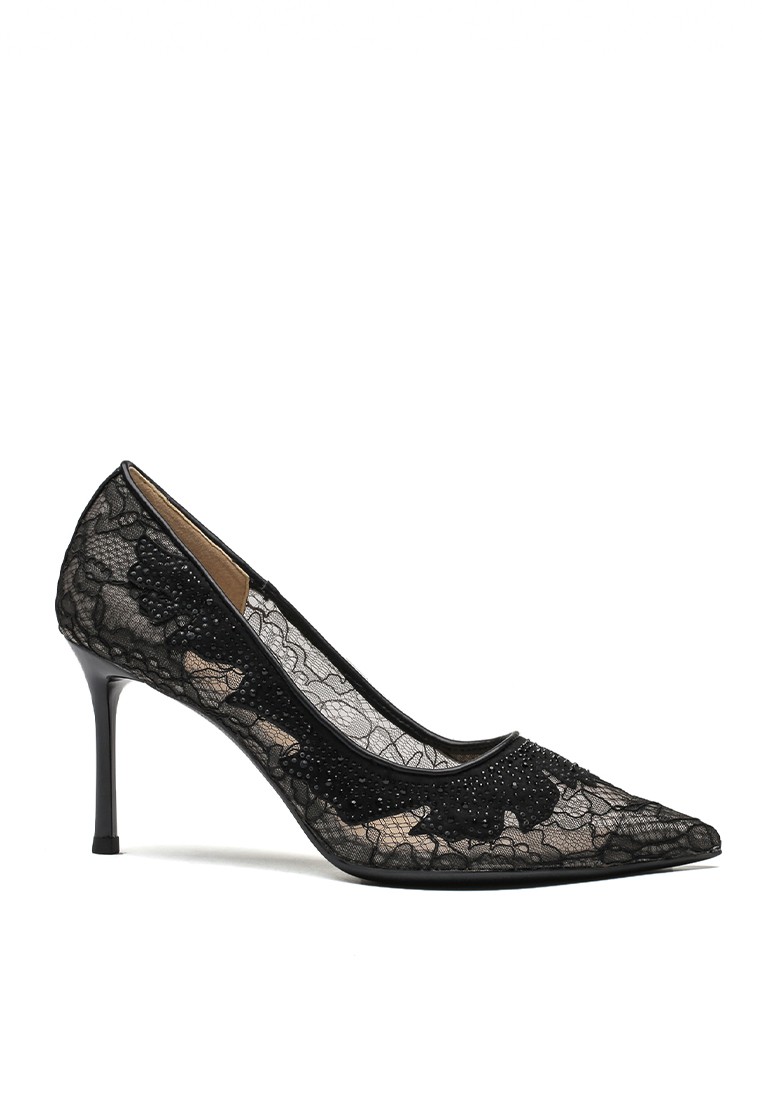 8CM Elegant Lace Pumps Heels Shoes IF85511