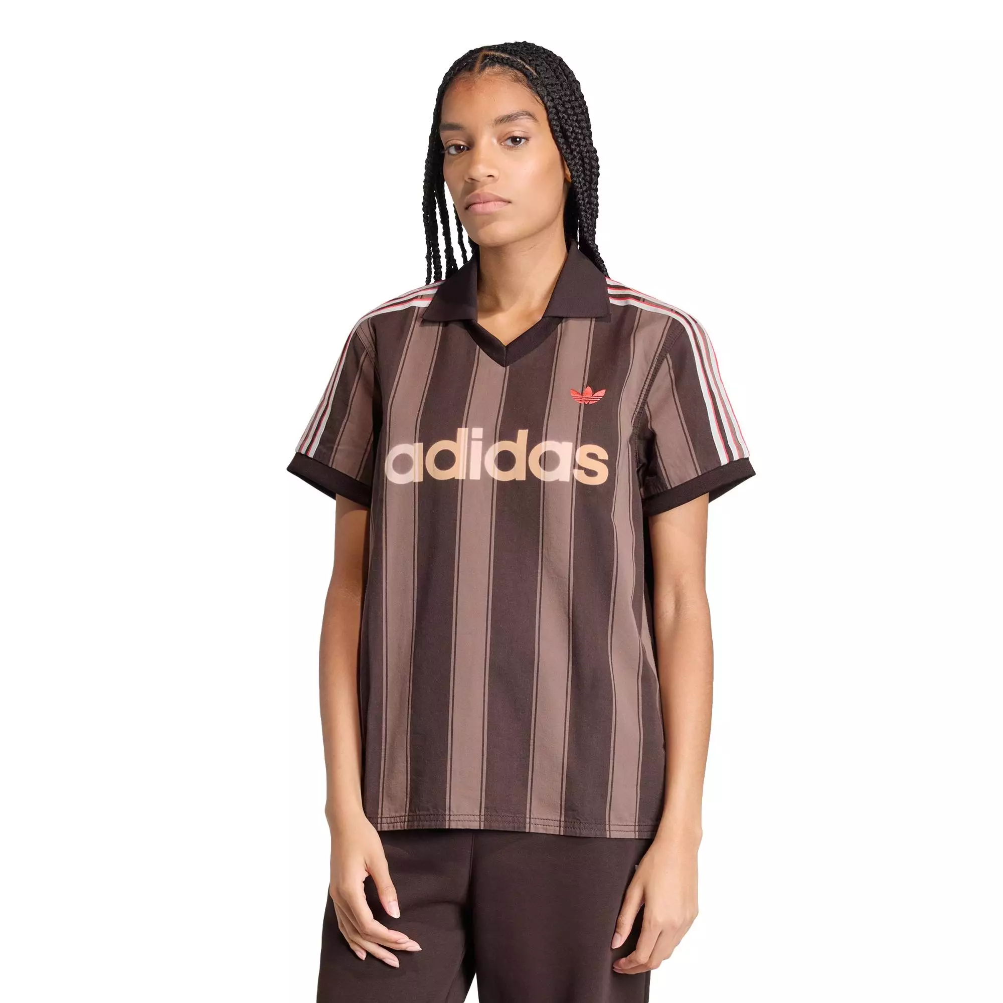 Lifestyle TWILL FOOTBALL JERSEY Women Brown KD5450