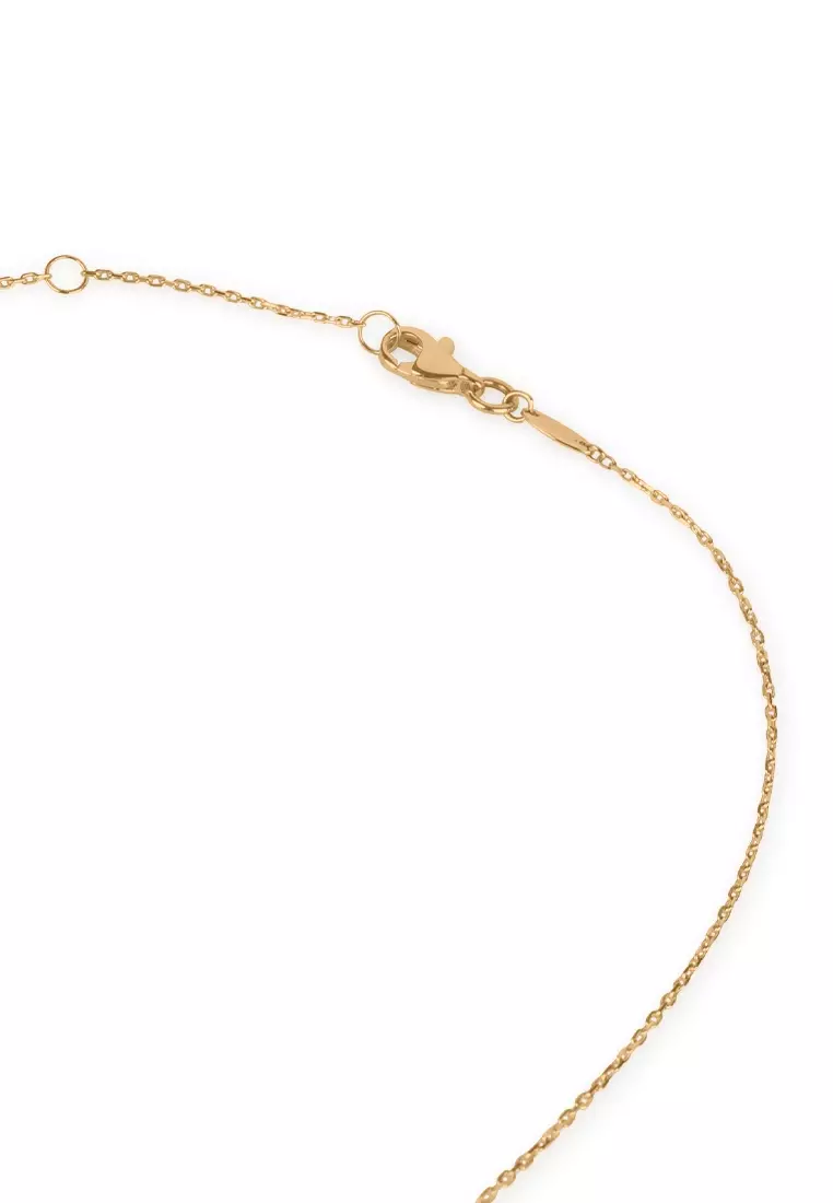 Mother of Pearl Bar Necklace 14k Gold