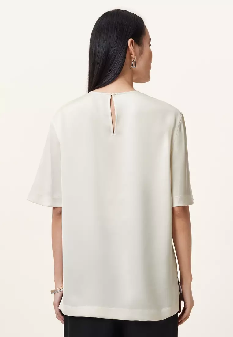 Buy AllSaints Amelie Satin Tee 2025 Online | ZALORA