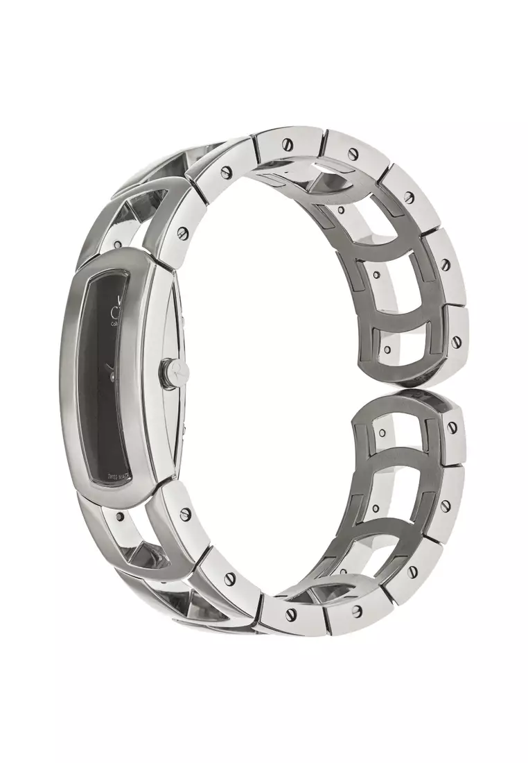 Calvin Klein Dress Swiss Quartz Black Mother-of-Pearl Dial Women's Watch - K3Y2S11F