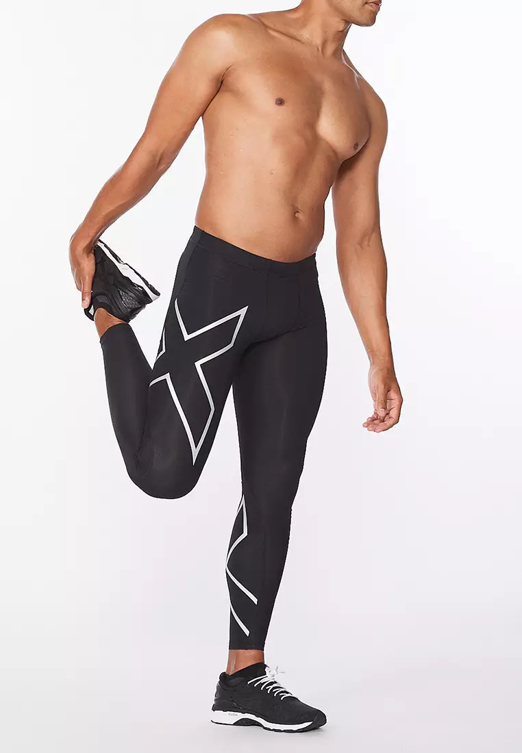 Workout Tights 2xu Accelerate Compression Tights Mens Light Speed