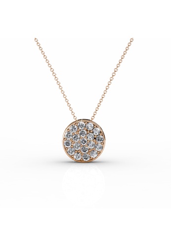 Her Jewellery gold Round Pendant (Rose Gold) - Made with premium grade crystals from Austria HE210AC71HZSSG_1