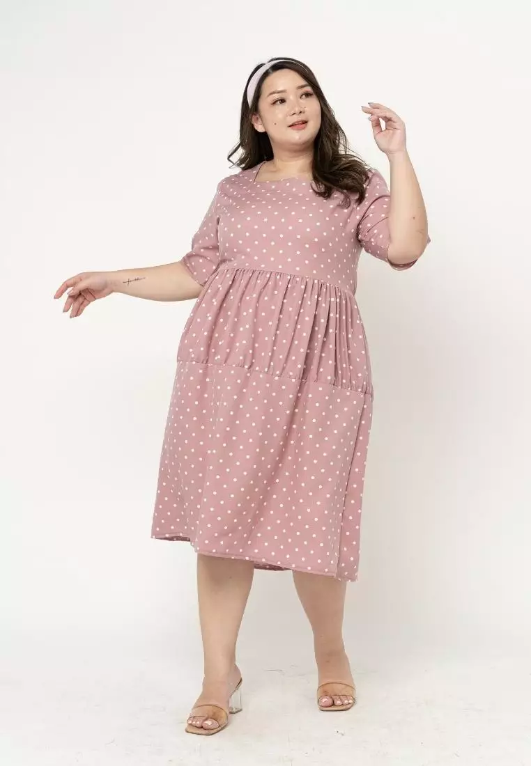Plus Size Dress Bella Dusty Pink