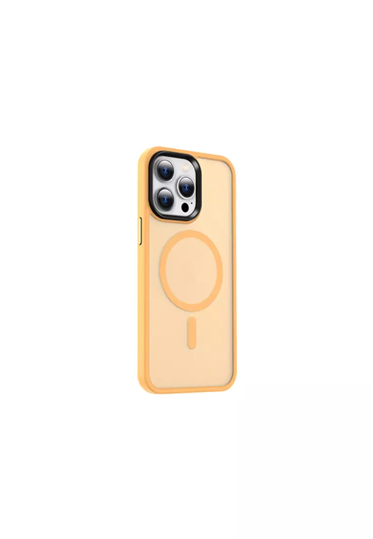 Blackdot Premium IPhone 13 PRO Magnetic Fit Case, Translucent - LIGHT ORANGE