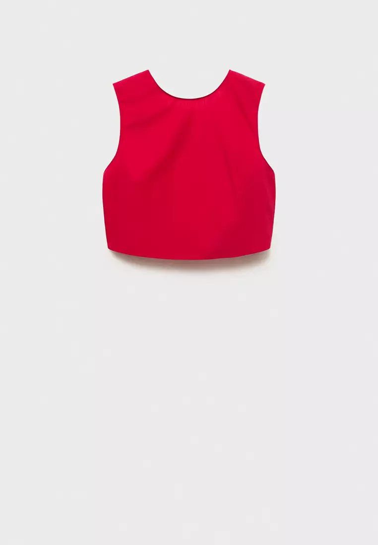 Crop Top With Bow On The Back