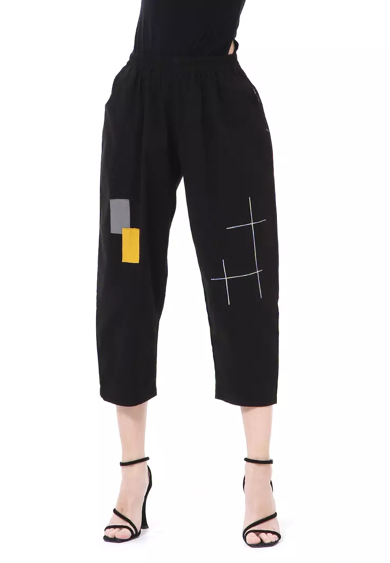 Stella Celana Panjang Wanita Casual Long Pants Korean Style Material Cotton Twill ORIGINAL - Black