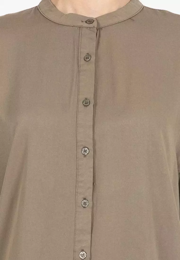 Forest Ladies Rayon Shirt Women Long Sleeve Tunic - 822405-48Olive