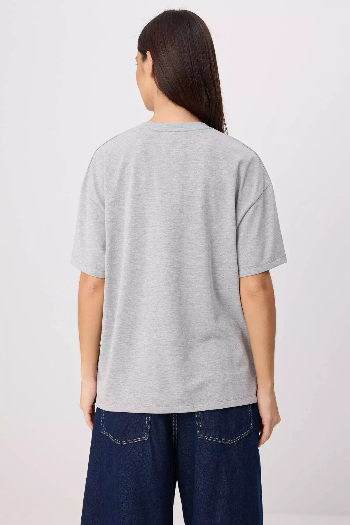 Gray Melange Harry Potter Licensed Relaxed/Casual Fit 100% Cotton Knitted T-Shirt Twoss26Ts00141
