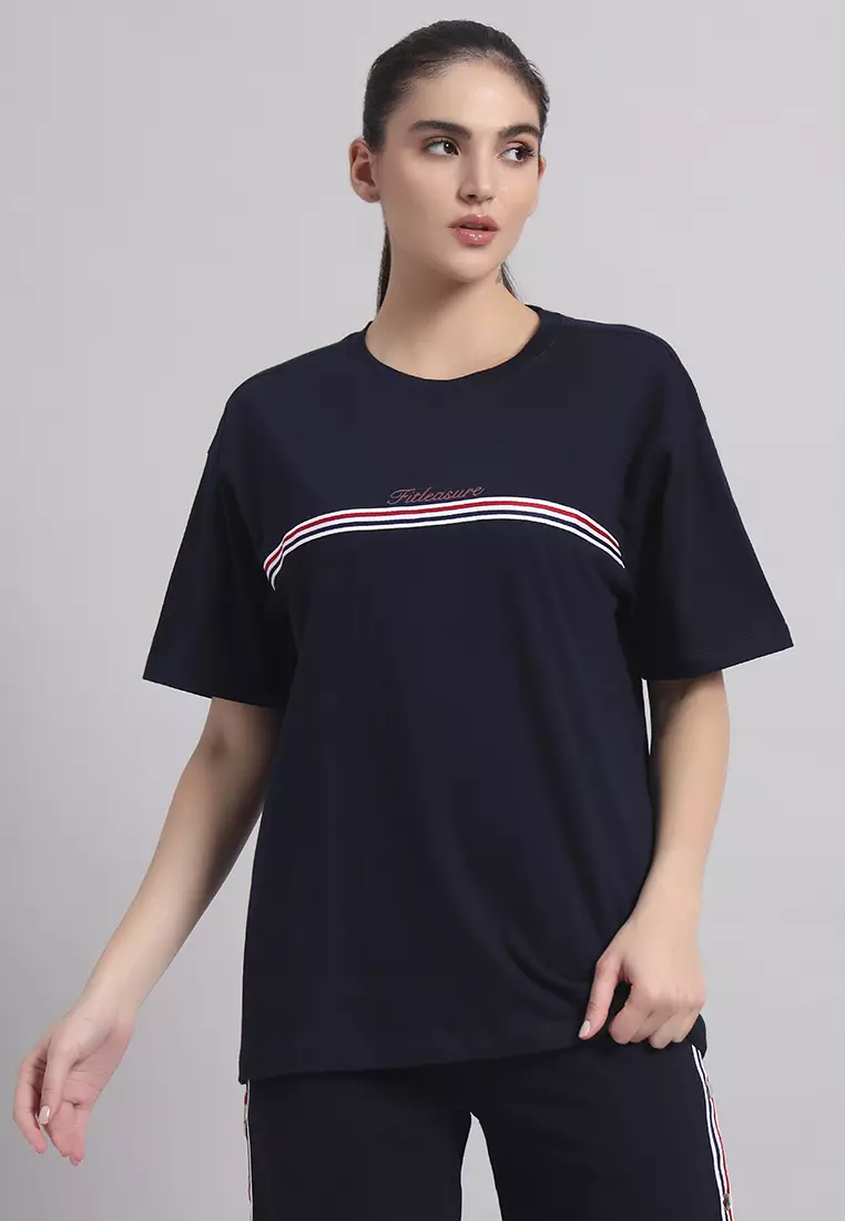 Women’s Essential Oversized Workwear Navy Tee