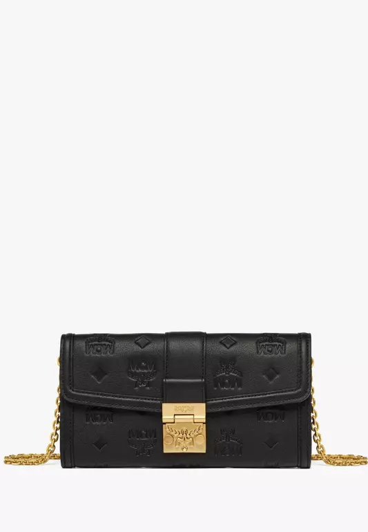 Tracy Chain Wallet in Embossed Monogram Leather