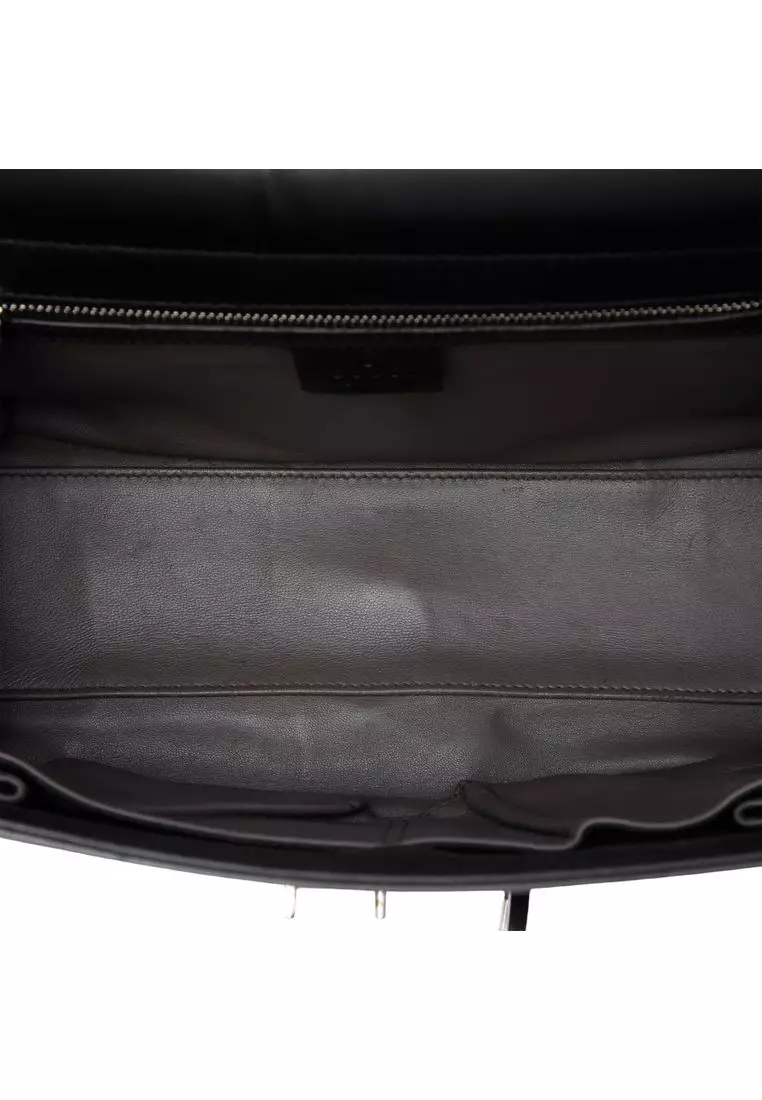 Pre-Loved Gucci Medium Leather Dollar Interlocking G Crossbody