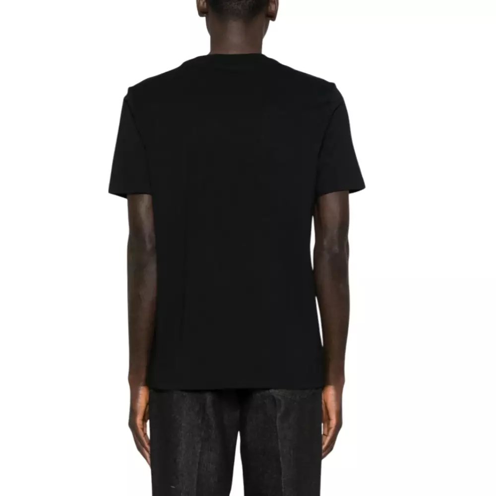 Cotton Jersey T-Shirt with Printed Artwork City Black