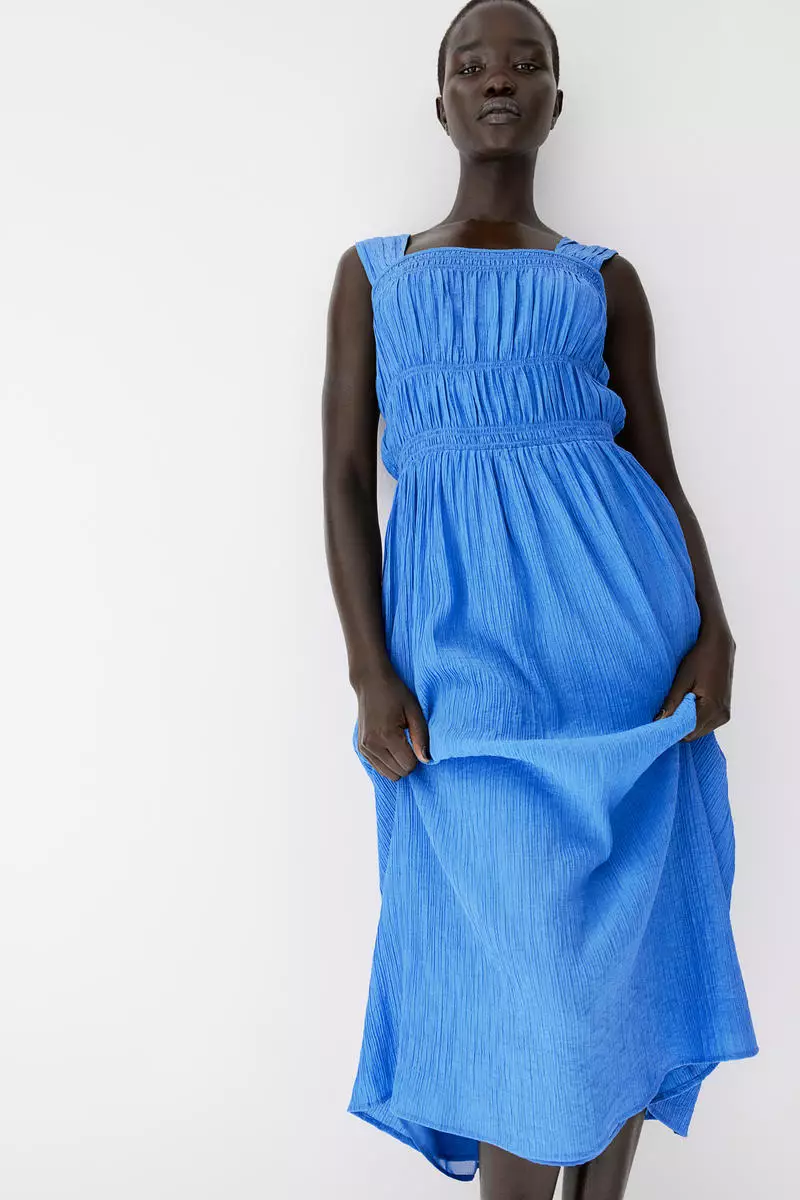 Smocked bodice sundress top