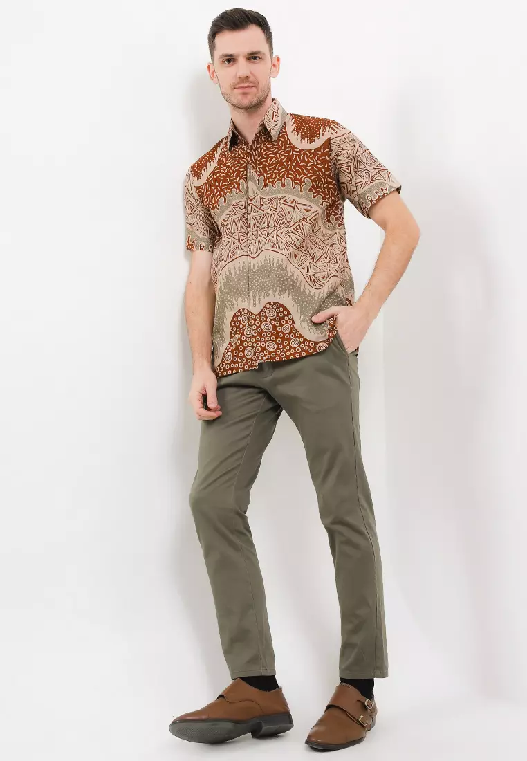 Piramid Kemeja Batik Premium Pria Casual Modern Lengan Pendek