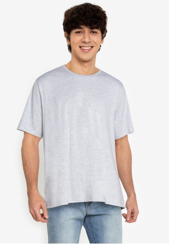 ZALORA BASICS grey Relaxed Fit T-Shirt 05D6CAAC0628A1GS_1