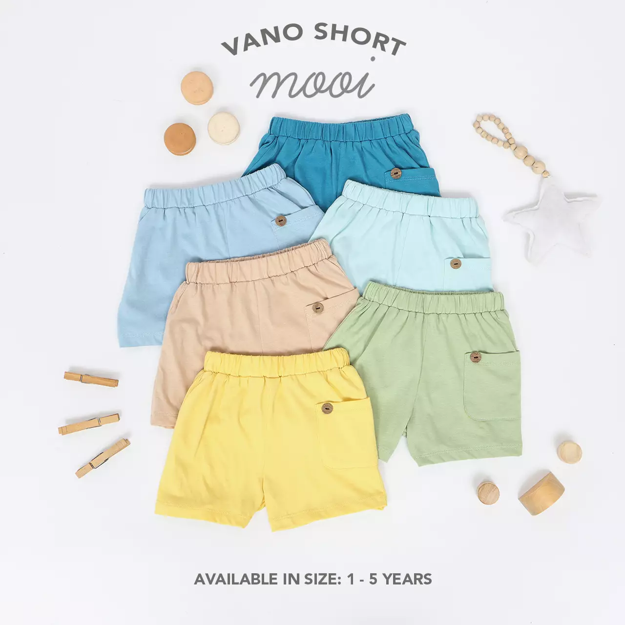 Mooi Celana Pendek Anak Vano Short Pocket Pants