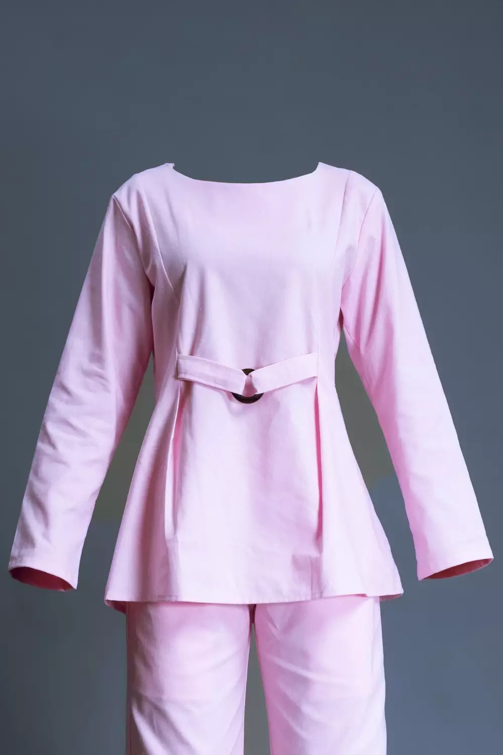 Essentials Lounge Wear Lenin Top Pink (Only Shirt)
